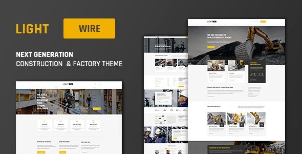 Lightwire v1.1.0 建筑与工业主题 - 专业WordPress网站模板