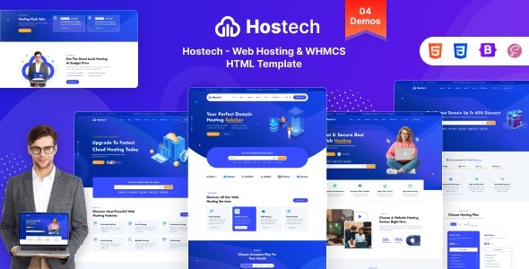 Hostech v1.0 Web Hosting & WHMCS HTML Template - 专业网站托管与WHMCS模板