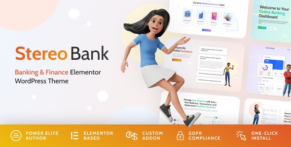 Stereo Bank v1.0.3 商业与金融WordPress主题 - 专业金融网站设计