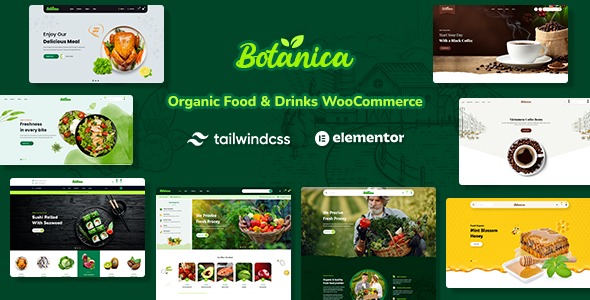 Botanica v1.2.0 食品饮料Tailwind CSS WooCommerce主题