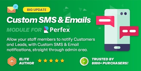 Custom SMS & Email Notifications for Perfex CRM v2.3.4 - Perfex CRM自定义短信和邮件通知插件