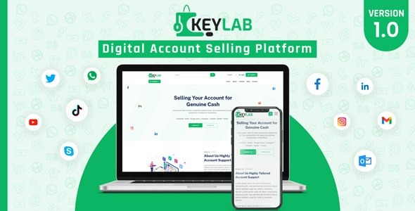 KeyLab (v2.0) 数字账户销售平台 - 高效安全的在线交易解决方案
