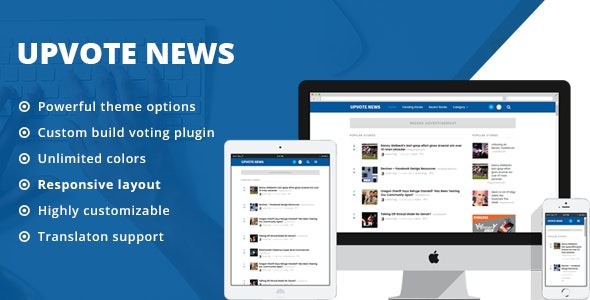 UpVote (v2.2.3) 社交书签WordPress主题