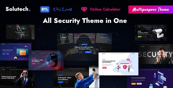 Solutech v.1.4.3 安全多功能主题 - 专业网络安全与多用途WordPress主题
