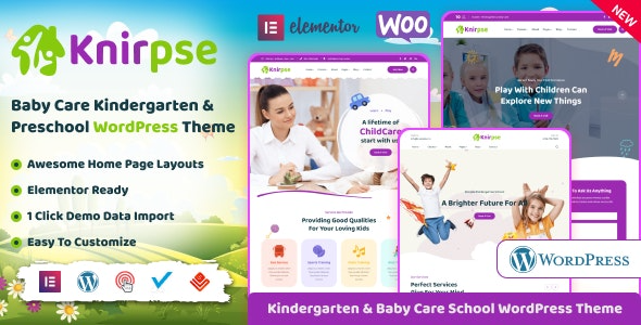 Knirpse v1.5.6 幼儿园与婴幼儿护理WordPress主题