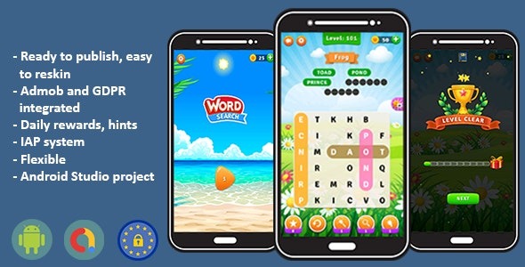 Android Modern Word Search (6-june-2024) - 安卓现代单词搜索游戏主题