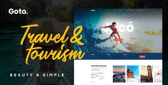 Goto (v2.6) 旅游与旅行WordPress主题 - 专为旅行社和旅游网站设计