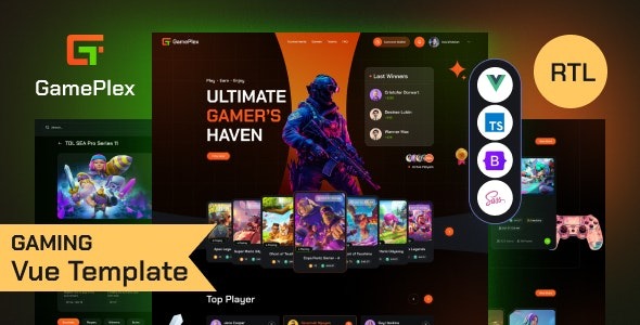 Gameplex v2.0 eSports and Gaming NFT Vue Template - 电竞与游戏NFT Vue模板
