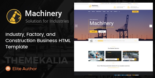 Machinery v1.0 Factory Business HTML Template - 机械工厂企业HTML模板