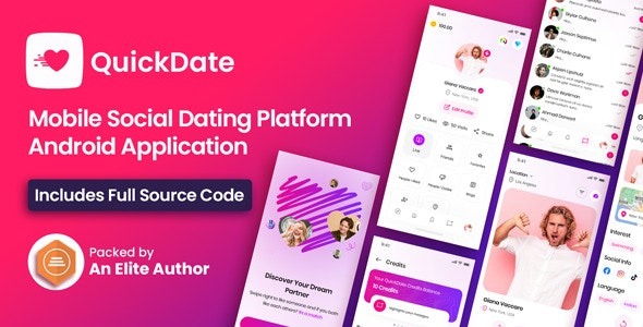 QuickDate Android v3.4 - 移动社交约会平台应用