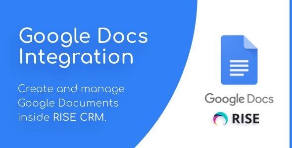 Google Docs Integration for RISE CRM v1.0 - RISE CRM的Google文档集成插件