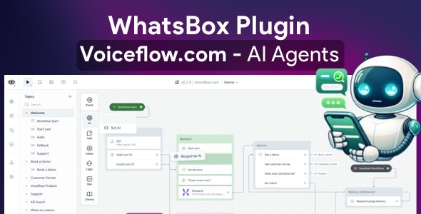 VoiceFlow AI agent for WhatsApp (v1.2) Plugin for WhatsBox - WhatsApp智能AI代理插件