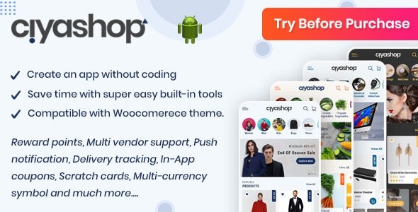 CiyaShop Native Android Application based on WooCommerce v5.15 - 基于WooCommerce的安卓原生应用