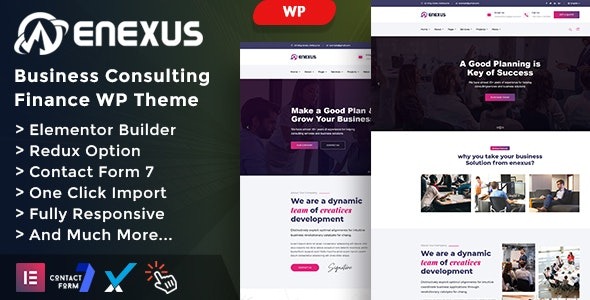 Enexus v1.0 Consulting Business Elementor WordPress Theme - 咨询公司企业网站主题