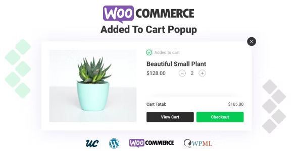 WooCommerce Added To Cart Popup v1.4.1 - 购物车添加商品弹窗通知插件