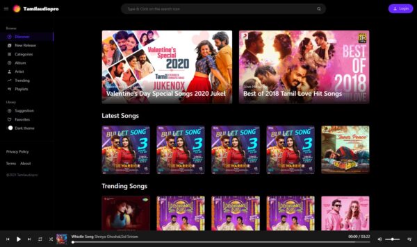 Tamilaudiopro (v9.0) 在线音乐流媒体应用带购买密钥