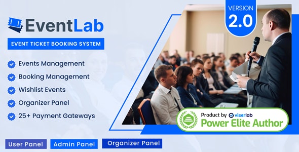 EventLab v2.0 活动门票预订系统 - 高效管理您的活动票务