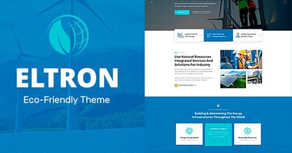 Eltron v2.1 Solar Energy Elementor WordPress Theme - 太阳能企业WordPress主题