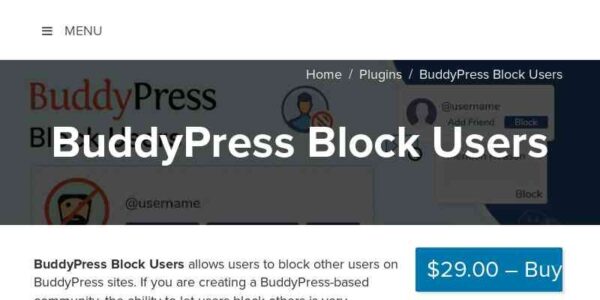 BuddyPress Block Users v1.2.1 - 用户屏蔽插件，轻松管理社区互动