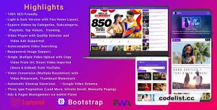 PHP Video Script Laravel v1.0 - 高效PHP视频脚本解决方案