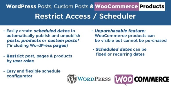 WordPress Posts & WooCommerce Products Scheduler v.5.6 - WordPress文章和WooCommerce产品定时发布插件