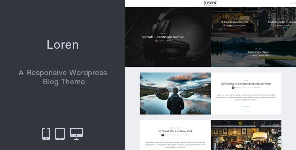 Loren (v2.6.0) 响应式WordPress博客主题 - 优雅设计与完美适配