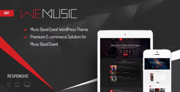 WeMusic v1.9.1 音乐乐队活动WordPress主题 - 专业音乐演出与活动网站模板