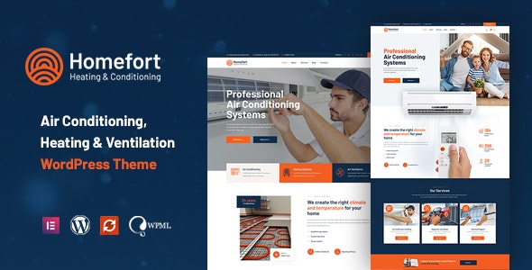 Homefort v1.1.4 空调与供暖WordPress主题 + RTL支持