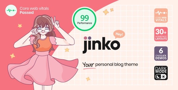 Jinko v1.1.4 您的个人博客主题 - 简约风格WordPress主题