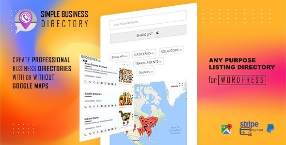 Simple Business Directory Pro (v15.2.7) - 企业目录与地图商店定位器WordPress插件