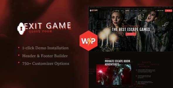 Exit Game v1.4.1 真实生活密室逃脱WordPress主题