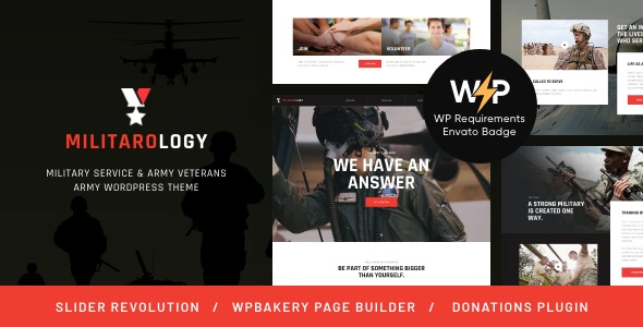 Militarology v1.0.11 Military Service WordPress Theme军事服务主题