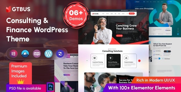 GTBUS v1.0.3 咨询与金融 WordPress 主题 - 专业企业网站模板