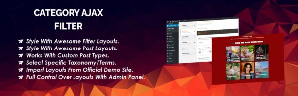Category Ajax Filter PRO v8.8.2.1 - WordPress分类Ajax筛选插件