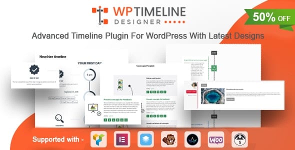 WP Timeline Designer Pro v1.4.6 WordPress时间轴插件 - 专业时间轴设计工具
