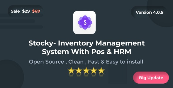 Stocky v4.0.8 POS with Inventory Management & HRM - 终极库存管理与销售点系统