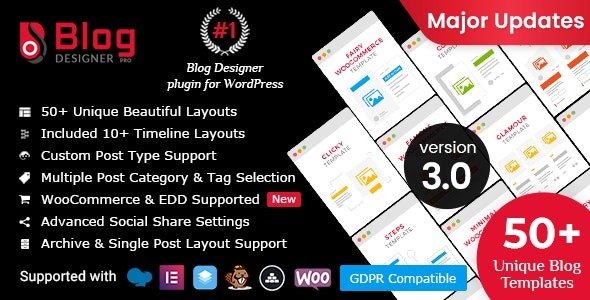 Blog Designer PRO for WordPress v3.4.8 - 专业博客设计工具