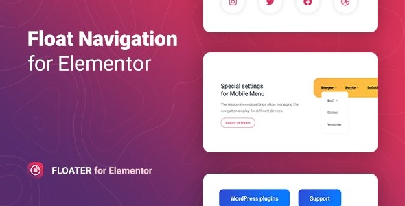 Floater (v1.0.7) - Elementor粘性导航菜单插件
