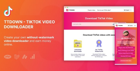 TikTok Video Downloader (v3.0.7) 无水印视频下载器和音乐提取工具