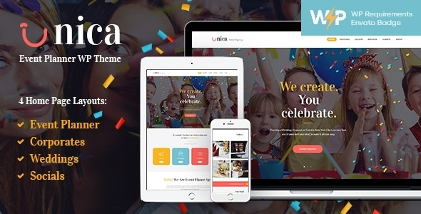 Unica (v1.4.1) 活动策划与婚礼WordPress主题