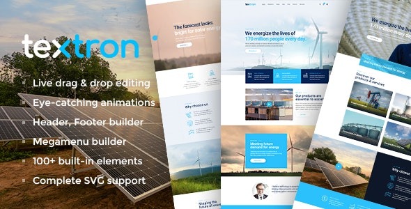 Textron (v1.6) 工业WordPress主题 + WooCommerce商店