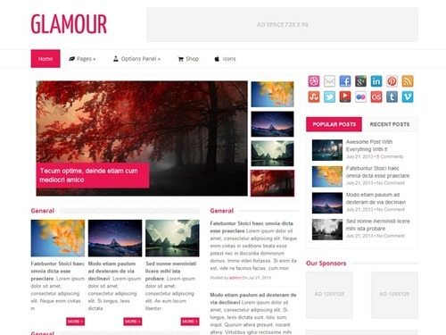 MyThemeShop Glamour WordPress Theme v2.1.1 - 优雅时尚的WordPress主题