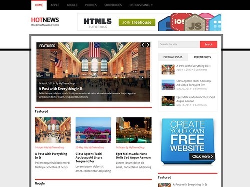 MyThemeShop Hotnews WordPress Theme v2.2.1 - 新闻资讯类WordPress主题