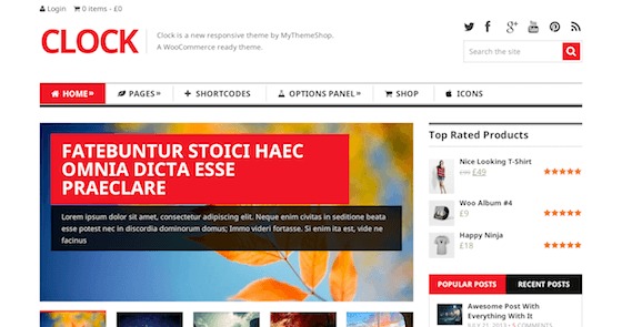 MyThemeShop Clock WordPress Theme v1.3.2 - 响应式新闻杂志主题