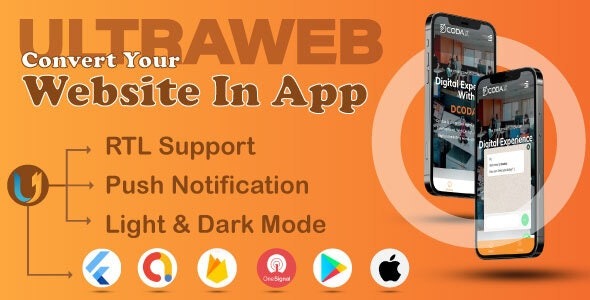 Ultra Web to App (2023年9月14日) 将网站转换为Flutter应用 | Web视图应用 | 网站转移动应用