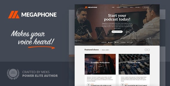Megaphone (v1.2.1) 音频播客WordPress主题