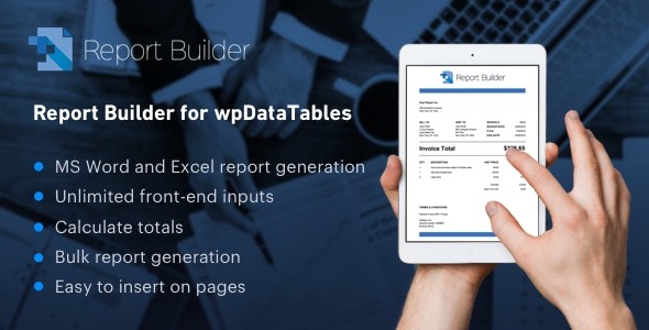 Report Builder for wpDataTables v2.1 - 强大的WordPress表格报告生成器插件