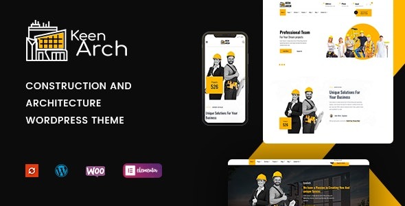 Keenarch (v1.0.0) 建筑与施工WordPress主题