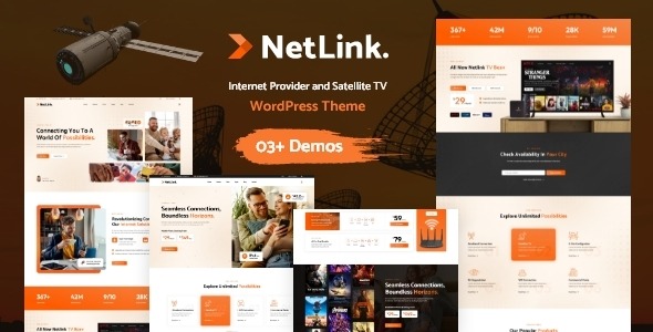 Netlink (v1.0.5) 宽带电视和互联网提供商WordPress主题