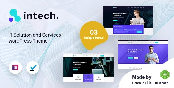 Intech Theme v1.9 IT解决方案公司WordPress网站主题